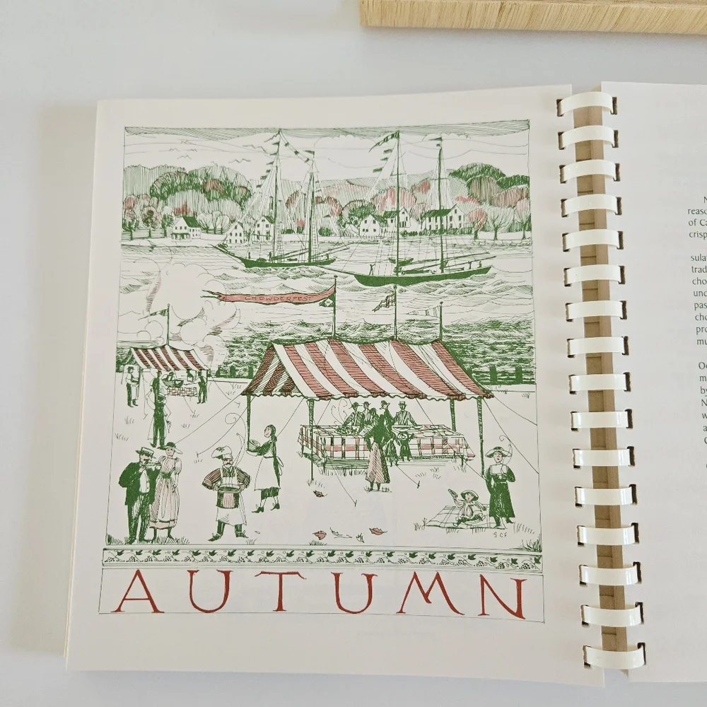 All Seasons Cookbook Connie Colom 1991 Mystic Seaport Museum -Good